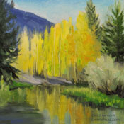 Bishop Creek Lake Sabrina oil painting
