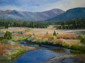 Carson River Crossing Hope Valley Tahoe Markleeville oil painting art for sale