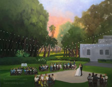 Santa Fe Springs Clarke Estate live event wedding painting Karen Winters