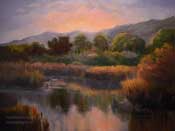 Sunrise at Malibu Lagoon oil painting by Karen  Winters