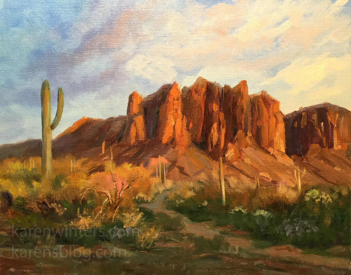Digital Print Digital Arizona Art Arizona State Park Desert Landscape Art Superstition Wilderness