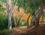 Autumn Trail California landscape oil painting
