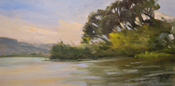 Breeze from the Lake Lake Laguna San Luis Obispo oil painting