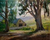Cambria Ranch Oil Painting Central Coast Landscape Eucalyptus oil painting