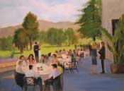 Glendale country club wedding reception live event painting