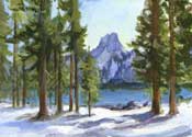 Crystal Crag Acrylic Painting, Mammoth Lakes, California, High Sierra Oil Painting