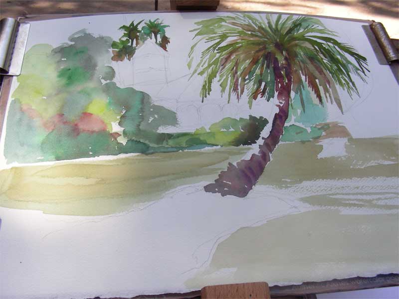 Jo Castillo Art Blog - Pastels and More: Holly Time Watercolor Sketch