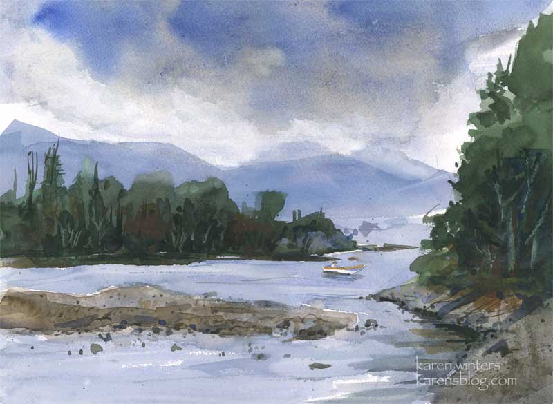 This was one of my favorite landscape watercolors of the year and I was 