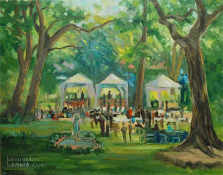 Garden Party Live Event Painting Pasadena