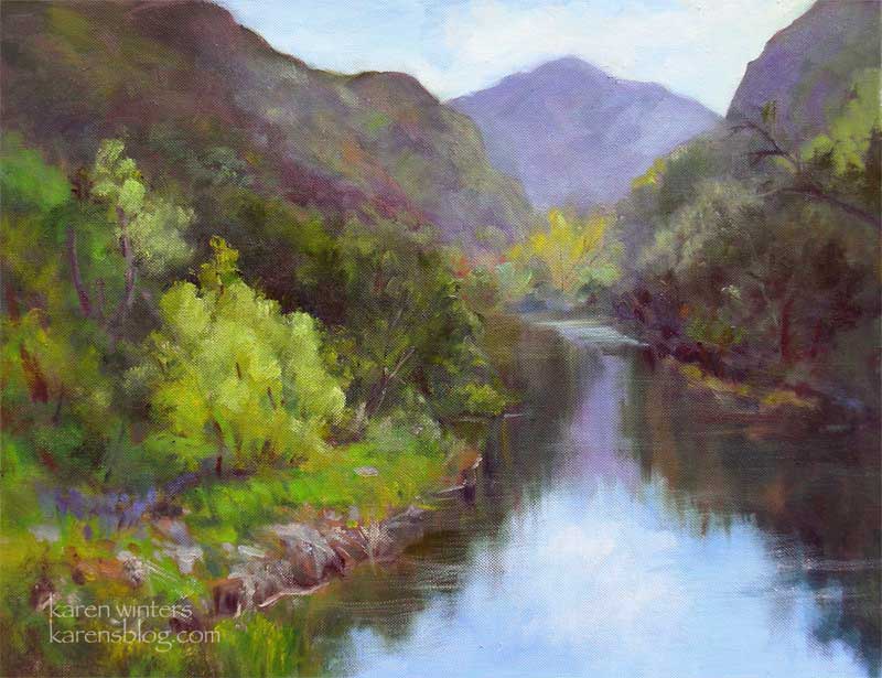 “Malibu Creek Afternoon” 16 x 20 oil on canvas
