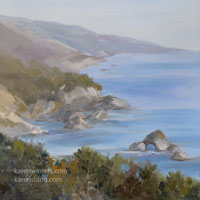 Misty Day Big Sur oil painting
