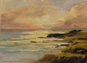Moonstone Beach painting Cambria california, central coast oil painting by karen winters