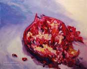 pomegranate still life oil painting