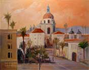 Pasadena Skyline City Hall painting