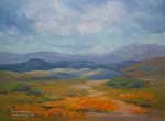 Lancaster Poppy Fields Forever Antelope Valley wildflower oil painting California landscape oil