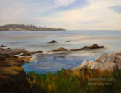 Quiet Day, Carmel Bay Oil Painting by Karen Winters