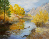 June Lake Loop Sierra Creek Oil Painting SOLD
