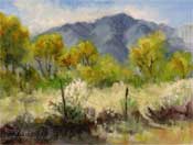 Sierra Meadow (Autumn Cottonwoods) Olancha oil painting by Karen Winters
