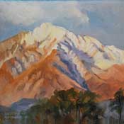 Sierra Peak Study 6 x 6 oil painting