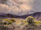 Sierra Storm - Eastern Sierra oil painting - near Bishop California by California impressionist Karen Winters