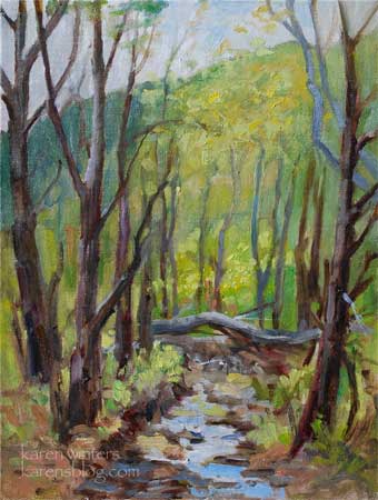 solstice canyon malibu oil painting