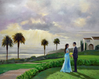Terranea Resort Wedding Photos on Live Event Wedding Painting Terranea Resort Sunset Palos Verdes By