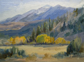 Sherwin Grade Sierra Miniature oil painting