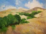California Golden Rolling Hills Oil Painting