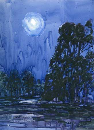 california eucalyptus watercolor painting