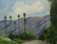 Arcadia San Gabriel Mountains painting commission