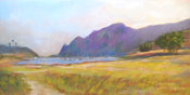 Catalina Harbor painting pastel Two Harbors Sunset