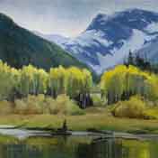 Lundy Creek Aspens Sierra Landscape Oil Painting