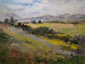 Nipomo Hillside Spring Meadow Oil Painting - Central Coast San Luis Obispo Art Gallery Painting