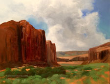 Pillars of Monument Valley Utah southwest oil painting