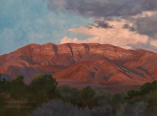 Sanctuary - Topatopa Ventura mountain range oil painting commission