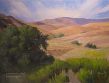 To Walk Through Golden Hills - California Landscape Central Coast Oil Painting