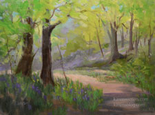 Trail into Springtime California landscape impressionist oil painting