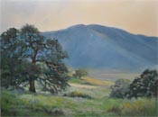 Evening peace california oil painting