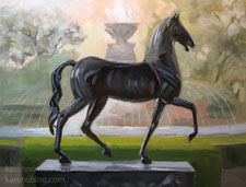 Breeder's Cup Bronze Horse statue Santa Anita Park Race Track