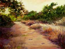 Cobb Estate Pasadena sunset trail oil painting