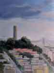 Coit Tower San Francisco Cityscape Landscape Impressionist Oil Pianting