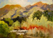 Eaton Canyon color Altadena California plein air oil painting