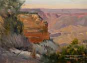 Grand Canyon Afternoon original oil painting powell point hopi point south rim plein air oil painting by Karen Winters