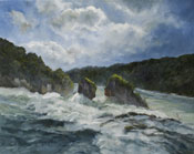 Great Falls of the Rhine - Switzerland Oil Painting