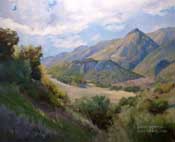 Malibu Monuments - Malibu Creek State Park overview oil painting by California Art Club artist Karen Winters