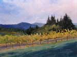 Pride Mountain Vineyard St. Helena Spring Mountain Vineyard Winery Landscape Oil Painting, California impressionist Karen Winters