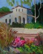 San Luis Obispo Mission Plein Air Quick Draw painting SLO museum 2012