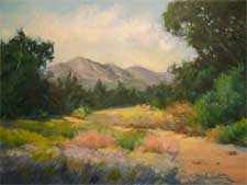Santa Barbara Botanic Garden California impressionist summer oil painting