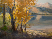 Twin Lakes Eastern Sierra Bridgeport Oil painting plein air style art for sale
